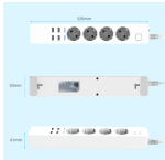 Regleta inteligente con Wifi, 4 tomas de corriente de la UE, 4 puertos de carga USB, por 21,72€
