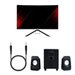 Monitor da Shin Kai de 24 Polegadas + Subwoofer e Cabo P2 de 1,2m - R$ 1.528,32