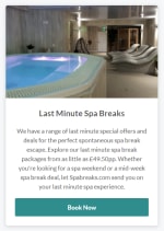 Last Minute Spa Breaks for s low as £59.00 per person