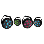 FESTINIGHT - Lot de 4 Jeux de lumière PAR 6x1W LED RVB + Etrier fixation - mode auto/sound pour 69,90 € chez Rueducommerce