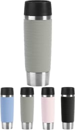 Emsa N2012200 Travel Mug Wave-Design Thermobeker, 500 ml, Poedergrijs voor € bij Amazon