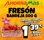 Fresón de Palos bandeja 500gr cogiendo 2 sale a 1,39€ unidad (2,78€ el Kilo)