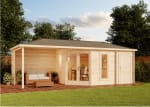 Abri de jardin pentagonal Liwa avec annexe à 3 969€