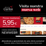 Descuento en Pizzas Medianas (5,95€ a recoger y 9,95€ a domicilio) en Hospitalet de Llobregat, Burgos, Palencia y Getafe