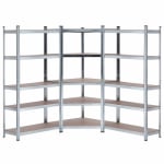 Pack 2 Estanterías Modulares y 1 Estantería Esquinera Galvanizadas 5 Baldas por solo 119,91€