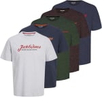5-Pack Jack & Jones JJERIK Tee Crew Neck shirts voor €24 bij Bol
