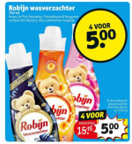 4x Robijn wasverzachter 750ML voor €5,-