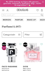 25% kortin op bijna alles geuren bij Douglas