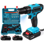 Taladro inalámbrico 28V con 2 baterías y 24 accesorios por 18,66€