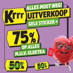 75% korting bij Kruidvat op alles met een gele sticker