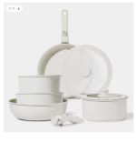 Sartenes Carote Cocina Juego de 9 piezas Antiadherentes con Mango Extraíble para todo tipo de Fuegos por 52.42€ (Cuenta Nueva 40.42€)