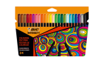 Paquete de 24 uds Rotuladores BIC Intensity de Punta Fina (0,9 mm) Colores Surtidos de larga duración por 5,25€