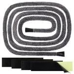 Junta Refractaria 2,5 m x 6 mm con 4 Cintas Finales, Resistente a 600 °C para Puerta de Chimenea e Inserto de Estufa por 1.99€
