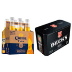 Kit Cerveja Corona com 6 Uni + Cerveja Becks com 8 Uni - R$ 79,90