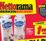 Nettorama 2 pakken Optimel van 1L voor 1euro