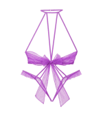 Mono corto Victoriassecret sin entrepierna con copas abiertas de malla con lazo por 11,86€