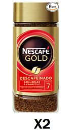 2 Packs de 6 Unidades de Descafeinado café soluble descafeinado intensidad 7 frasco 100 g por 43.6€