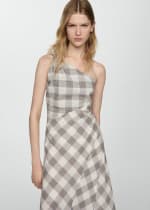 Vestido asimétrico cuadros para Mujer por 15.99€