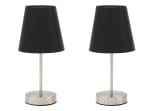 Lámpara sobremesa 1L E27 negro 2 unidades Abitare por solo $14.990