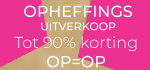 Opheffingsuitverkoop tot 85%