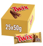Barrita de Chocolate y Galleta Twix - Pack de 24 Unidades de 50g por 15,56€