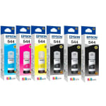Kit com 6 Refil de Tintas para impressora Epson T544 - R$ 67,53