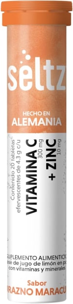 Zinc + Vitamina C Seltz Tabletas Efervescentes por $82 | Descuento Amazon