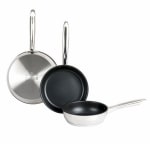 3 Sartén Acero Inoxidable SAN PIETRO Diet 18-20-24 cm a solo 25€ en Carrefour