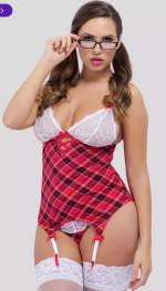 Ensemble bustier fantaisie tartan et dentelle Fantasy à 8,95€