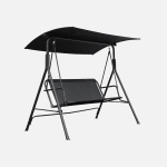 Balancelle de jardin 2 personnes en acier avec auvent à 47,99 €