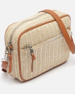 Bolso bandolera efecto rafia por 14€