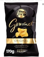 3 bolsas marca Lay's Gourmet Patatas Fritas con Sal, 170g, Sabor Salado por 5€