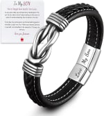 Pulsera Piel Plata con Texto por $131 | Descuento Amazon