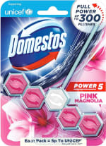 Domestos Power 5 Pink Magnolia Toilet Blocks: £1