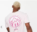 T-shirt imprimé dans le dos - Rose pour 30€ chez Onelink