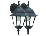 Farol pared 1L E27 negro 2 unidades Abitare por solo $11.990