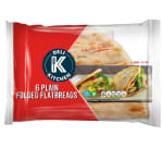 Deli Kitchen Plain Folded Flatbreads - 6 Per Pack - £1