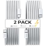 2-Pack nylon gevlochten USB C-kabel met ultrasnel opladen LISEN 60 voor €7.32 bij Amazon