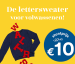 Letter sweater volwassenen voor €10