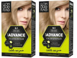 2 Botes de Llongueras Color Advance Tinte Pelo Mujer Coloración Permanente Color Intenso Hasta 5 semanas - Tono 9.1 Rubio Claro Claro Ceniza por 6.17€