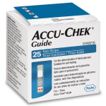 Tiras de Glicemia da Accu-Chek com 25 uni - R$ 24,99