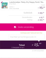 Pampers voor weinig! 10 euro extra korting + gratis verzending!