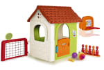 Casa Infantil FEBER Multi-Activity House 6in1 con Bolos Raquetas Juegos de Pelota Futbol Baloncesto Diana de Velcro por solo 89,49€