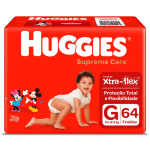 Fralda Huggies Supreme Care G - 64 Unidades - R$ 79,90