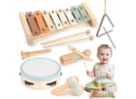 Instrumentos Musicales Juguetes Madera para Bebes Xilófono Tambor Juguetes Montessori 3 Años Desarrollo Educativo por solo 23,03€