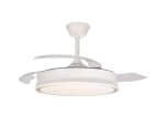 Ventilador Akunadecor de techo modelo PITIJOPO blanco motor DC 6 velocidades Tecnología Led 45W sistema CCT 4400 Lúmenes por 49,22€