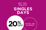 20% korting op heel veel schoenen bij Shoemixx voor Singles Day