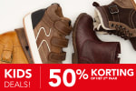 2e paar kinderschoenen aan 50% korting