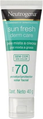 Protetor solar facial da Neutrogena Sun Fresh, Fator 70 de 40g - R$ 65,25