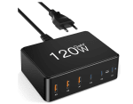 Cargador USB C 120W GAN de 6 Puertos USB por solo 23,99€